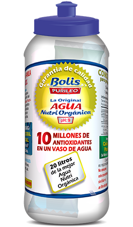 La original Agua Nutriorgánica PURILEO: mas de 10 millones de antioxidantes.